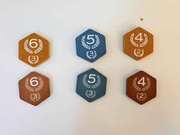 Arcs board game ambition score tokens