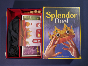 Splendor Duel board game insert for sleeved cards