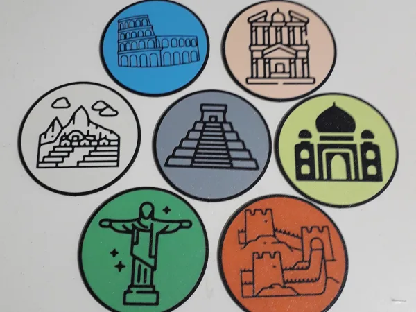 New 7 Wonders of the World coasters (set of 7)