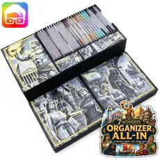 7 Wonders (2nd ed.) ALL-IN organizer (Base + Leaders + Cities + Armada + Edifice) by @ammedia3d [tabletop board game inserts sku: 7WNDR001]
