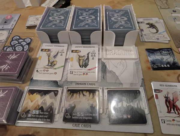Wyrmspan card holder supports sleeves