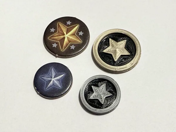 Nucleum Board Game Achievement Tokens - Star Coins