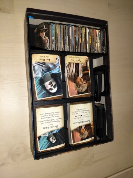 Eldritch Horror character frames and insert for small expansion box fit