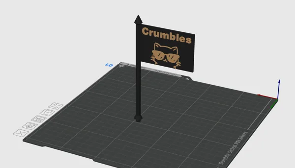 Cat box flag for claiming dominion over errant empty Amazon boxes.