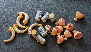 Boardgame Bits (food/ham, wood, glory/horn) (originally for Champions of Midgard)