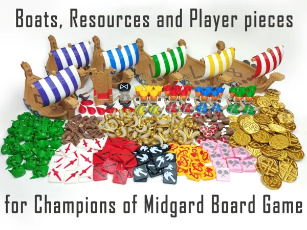 Champions of Midgard Board Game Upgraded Pieces