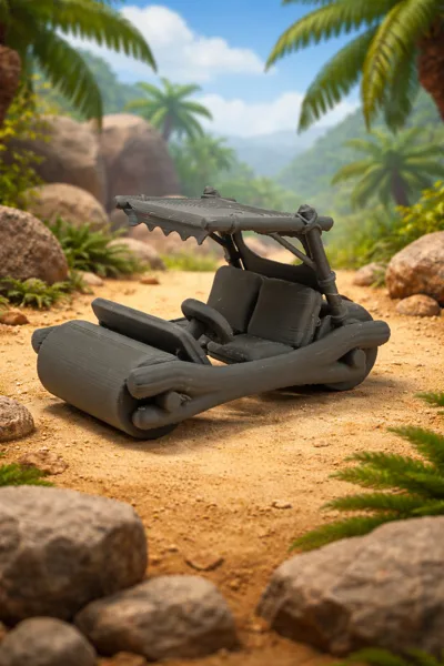 Flintstone Car – Prehistoric Stone Age Vehicle