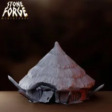 Neolithic Roundhouse – Savage Stone-Age Scenery STL for 3D Printing (unsupported)