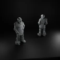 Stone Age Chieftain with Stone Axe - Primal Human Miniature
