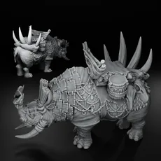 Armored Megacerops - War Beast of the Stone Age