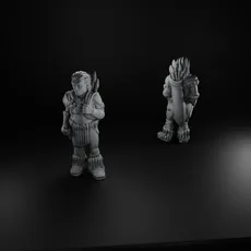 Stone Age Spear Hunter - Primal Human Miniature