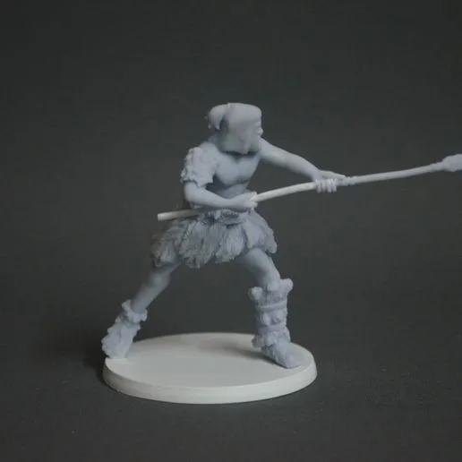 Stone Age Tribe 6 - 75 mm miniature