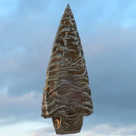 Stone age tip spear