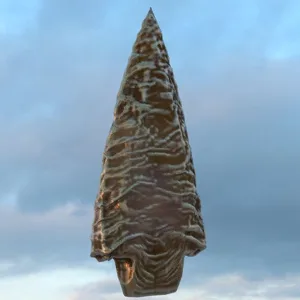 Stone age tip spear