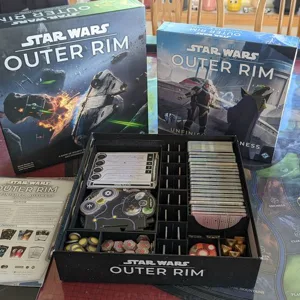 Star Wars Outer Rim W/ Unfinished Business Expansion Board Game Box Insert Organizer