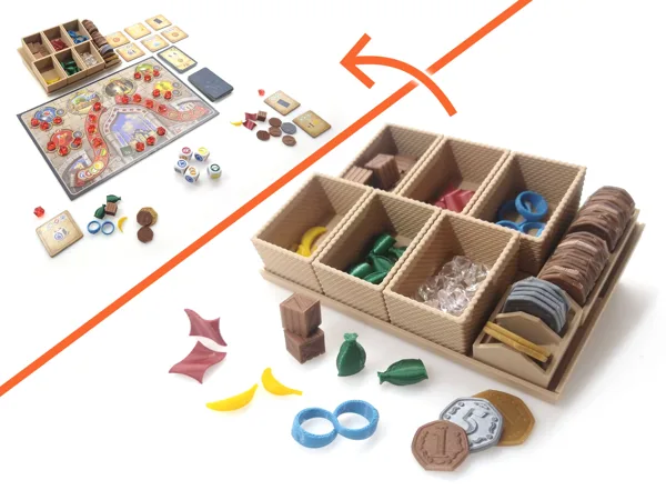 Istanbul Dice Game - Tokens + Market Stand