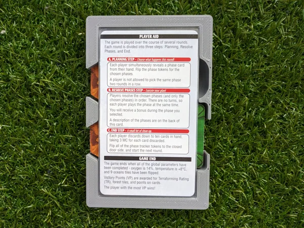 Sleeved Player Aid Tray for Terraforming Mars: Ares Expedition Insert / Organizer