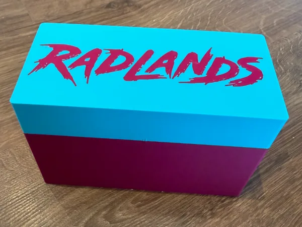 Radlands box for sleeved cards and water trays.