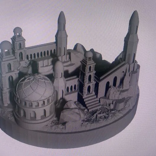 Elven haven 3D miniature, Stronghold for board games like War of the Ring