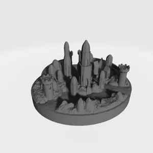 3D city Pelargir compatible with War of the Ring board game