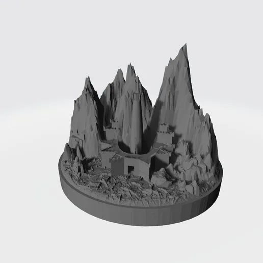Orc castle detailed miniature compatible with War of the Ring board game