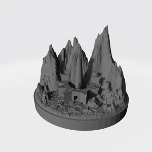 Orc castle detailed miniature compatible with War of the Ring board game