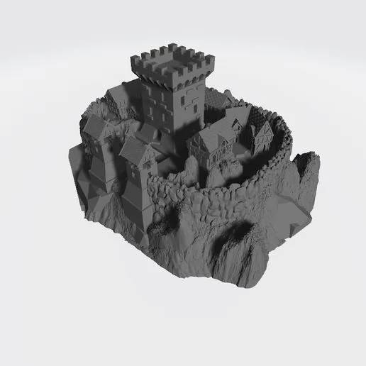 Folde settlement miniature for board games like War of the Ring