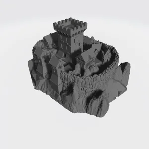 Folde settlement miniature for board games like War of the Ring
