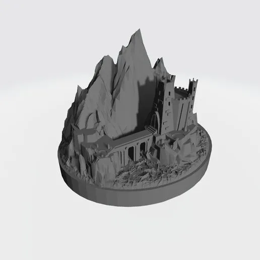 Orc stronghold detailed miniature compatible with War of the Ring board game
