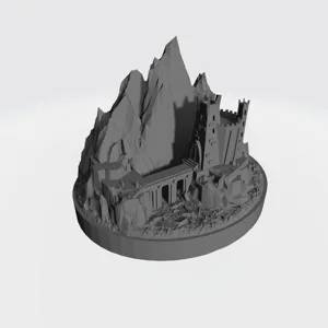 Orc stronghold detailed miniature compatible with War of the Ring board game
