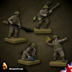 WW2 Infantry British Combat Engineers (Ideal for Memoir 44 Board Game)