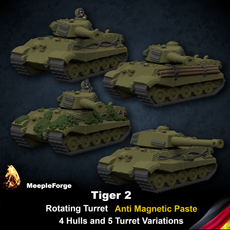 WW2 German King Tiger (Ideal for Memoir 44 Board Game)