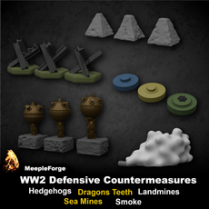 WW2 Defensive Countermeasures (Ideal for Memoir 44 Board Game)