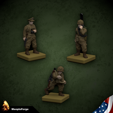 WW2 Infantry American Command Squad 15mm Scale ideal for Memoir 44 Board Game