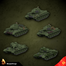 WW2 Russian T34 Tank 32mm length 1:200 Scale (Ideal for Memoir 44 Board Game)