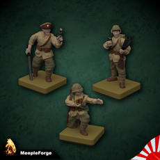WW2 Infantry Japanese Command Squad 15mm Scale (compatible with Memoir 44)