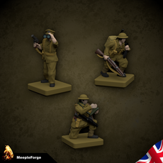 WW2 Infantry British Command Squad 15mm Scale ideal for Memoir 44 Board Game