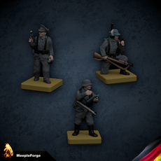 WW2 Infantry German Command Squad 15mm Scale ideal for Memoir 44 Board Game