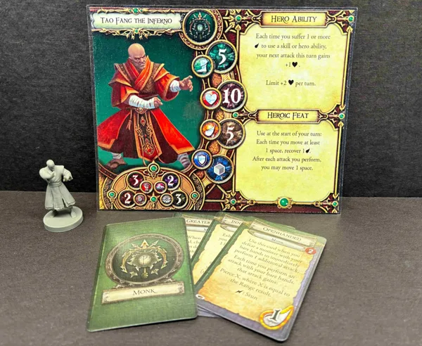 Custom Monk Miniature for Descent: Journeys in the Dark (Second Edition)