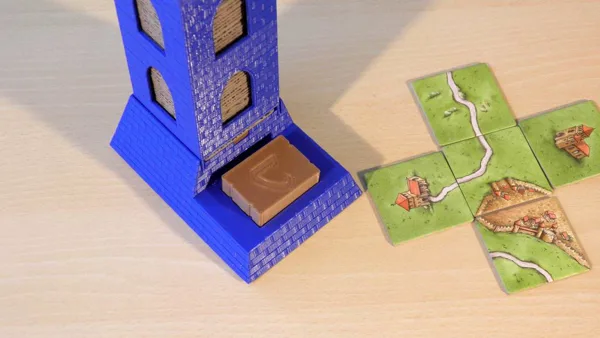 Carcassonne Tile Dispenser SPLIT Tower (Remix)