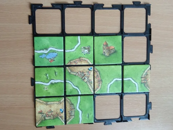 4x4 customizable Carcassonne tile grid
