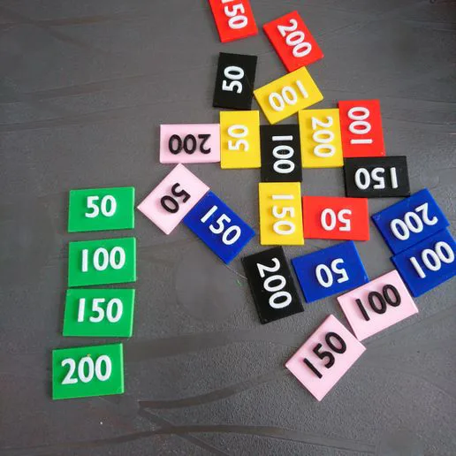 Score Chips game Carcassonne
