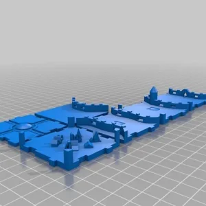 Interlocking 3D Carcassonne Tiles Plated, Dualstrusion