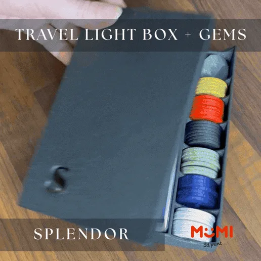 SPLENDOR TRAVEL LIGHT BOX WITH LID + GEMS