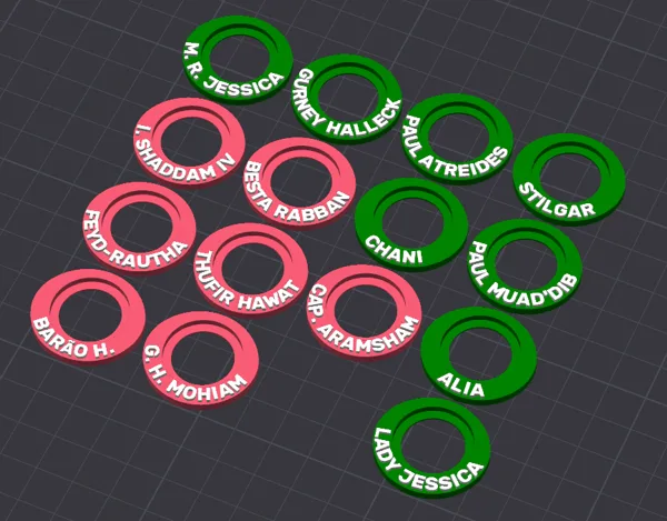 Base Rings for Miniatures - Dune: War for Arrakis (PT-BR)