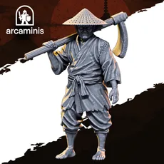 Village Farmer – Feudal Japan Villager STL Miniature for Tabletop RPG (28mm / 32mm) Presupported
