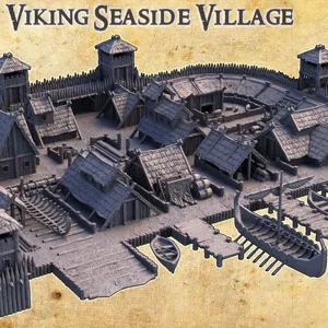 Viking Seaside Village - Tabletop Terrain - 28 MM