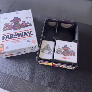 Faraway Board Game Insert / Organizer (Basic, Sleeved Card Fit Design)