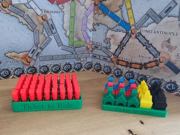 Ticket to Ride Holder Waggons, Cards & Stations