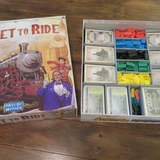 Ticket To Ride Insert Organizer (With 1910 & UK Expansions)